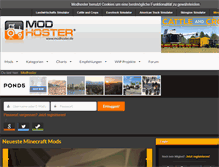 Tablet Screenshot of minecraft.modhoster.de